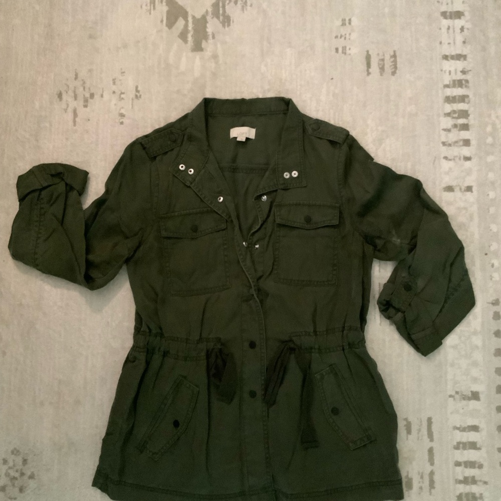 Loft olive green utility jacket